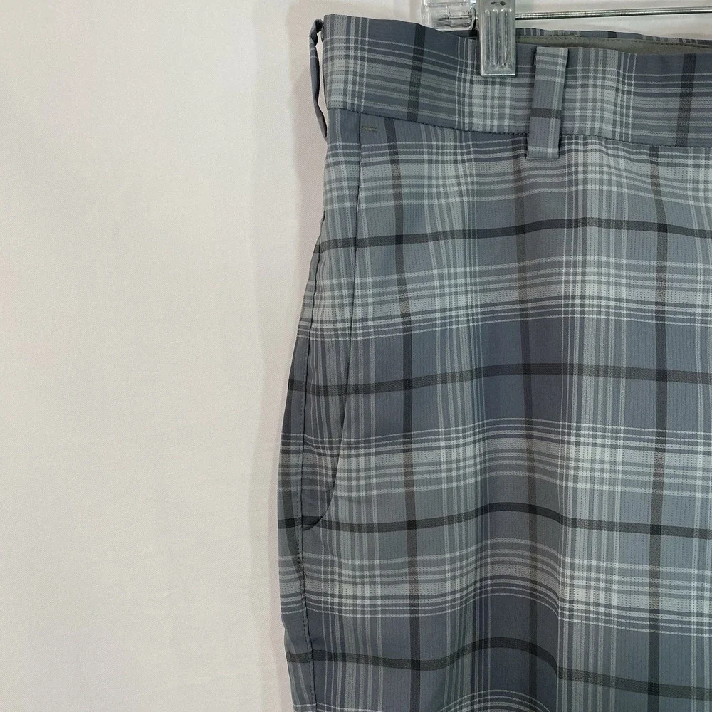 Nike Golf Tour Performance Active Pants‎ 36 x 28 Gray Plaid Dri-Fit Lightweight